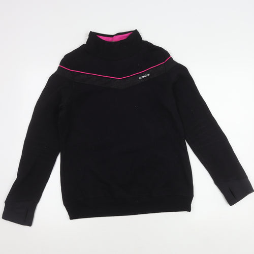 Decathlon Unisex XS Black Mock Neck Sweatshirt