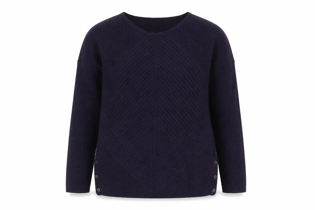 Front view of Jasper Conran Women's Purple Wool Blend Jumper, size 18