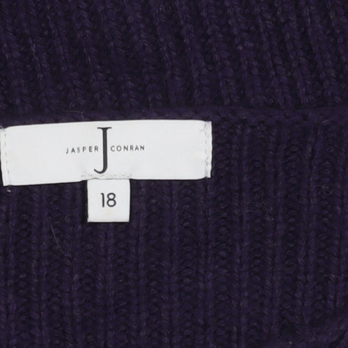 Jasper Conran Women's Purple Wool Blend Jumper Size 18