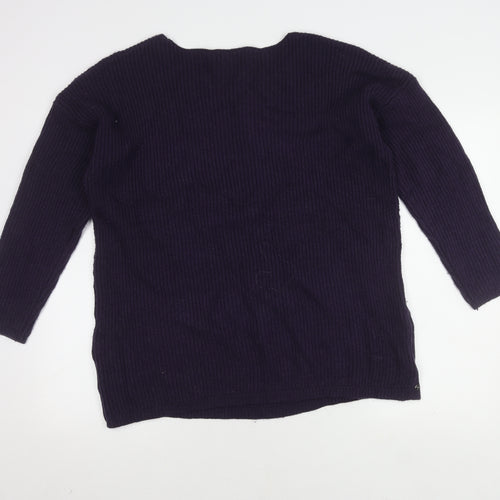 Jasper Conran Women's Purple Wool Blend Jumper Size 18