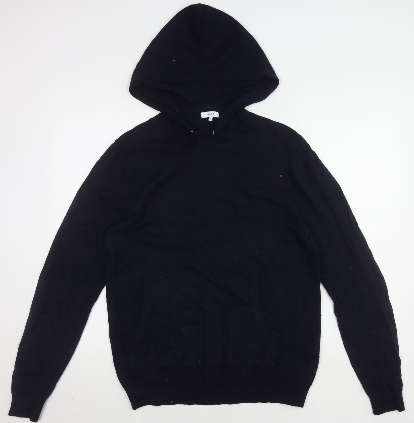 Reiss Unisex Black Knit Hoodie L Size