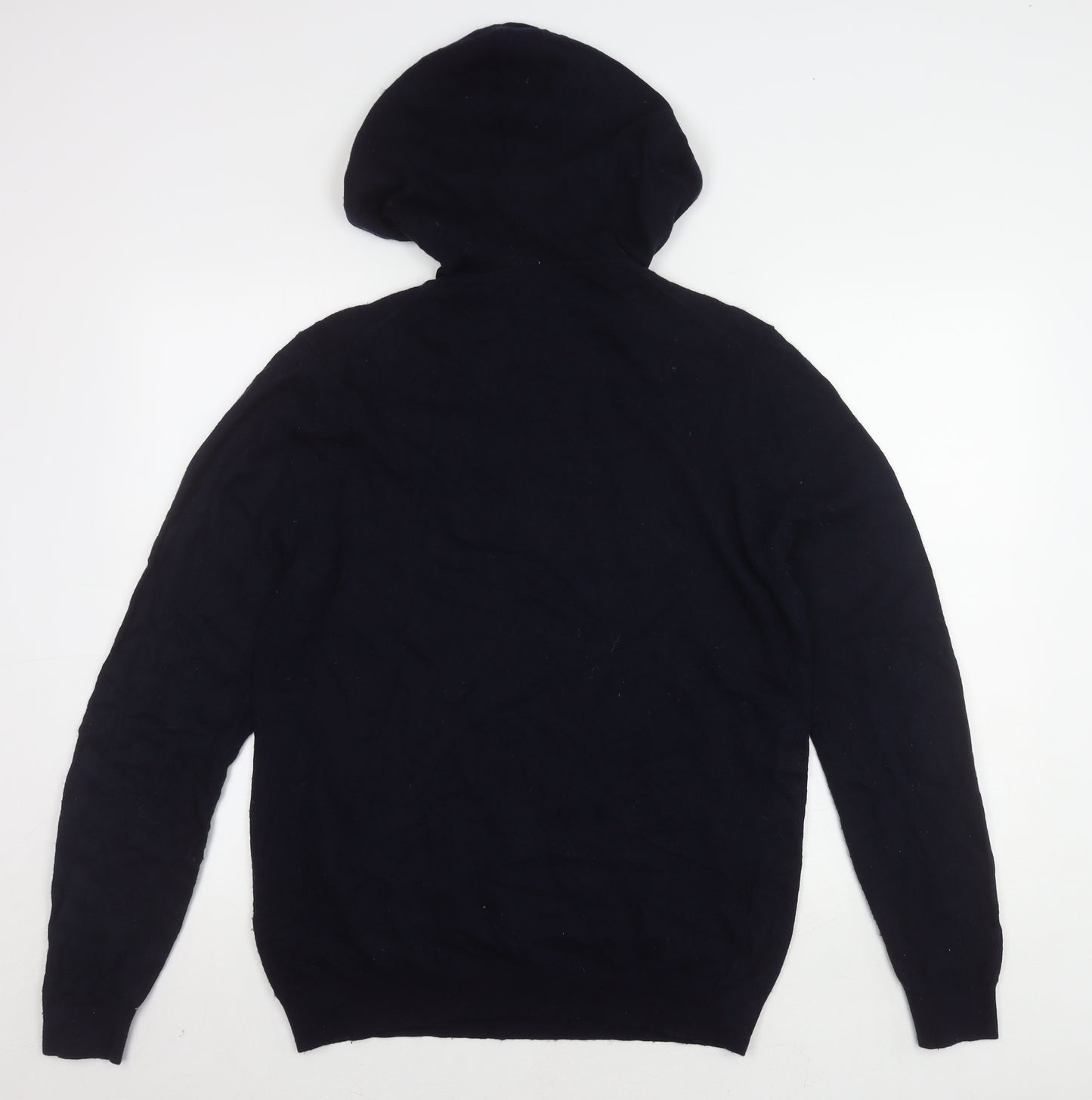 Reiss Unisex Black Knit Hoodie L Size