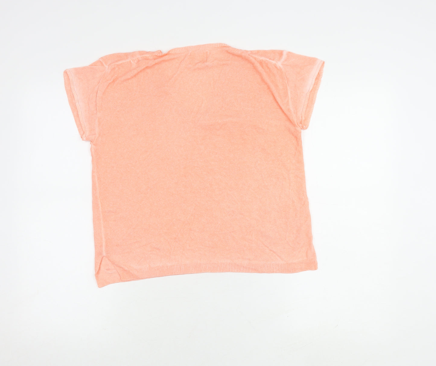ANDAM Women's Pink V-Neck T-Shirt - Size 10 Casual Wear