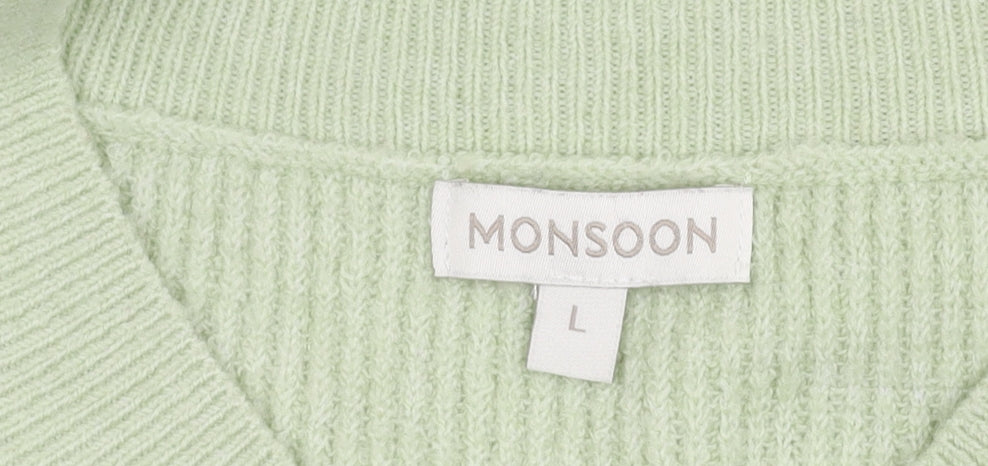 Monsoon Women’s Green V-Neck Jumper, Size L