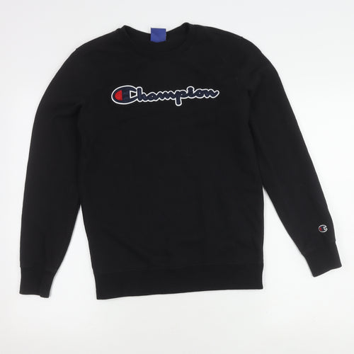 Champion Boys Black Logo Pullover Sweatshirt 14 Years