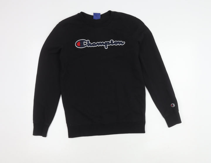 Champion Boys Black Logo Pullover Sweatshirt 14 Years