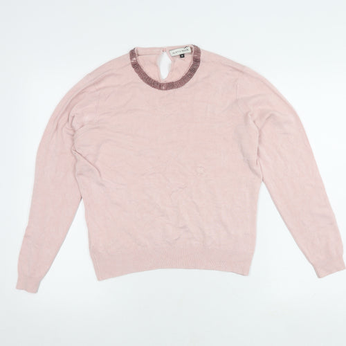 Austin Reed Women's Pink M Crew Neck Jumper