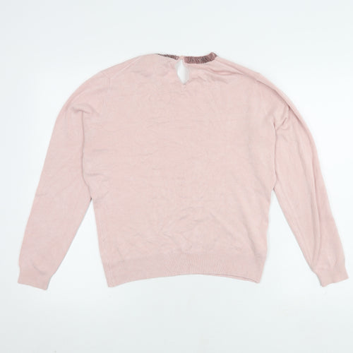 Austin Reed Women's Pink M Crew Neck Jumper