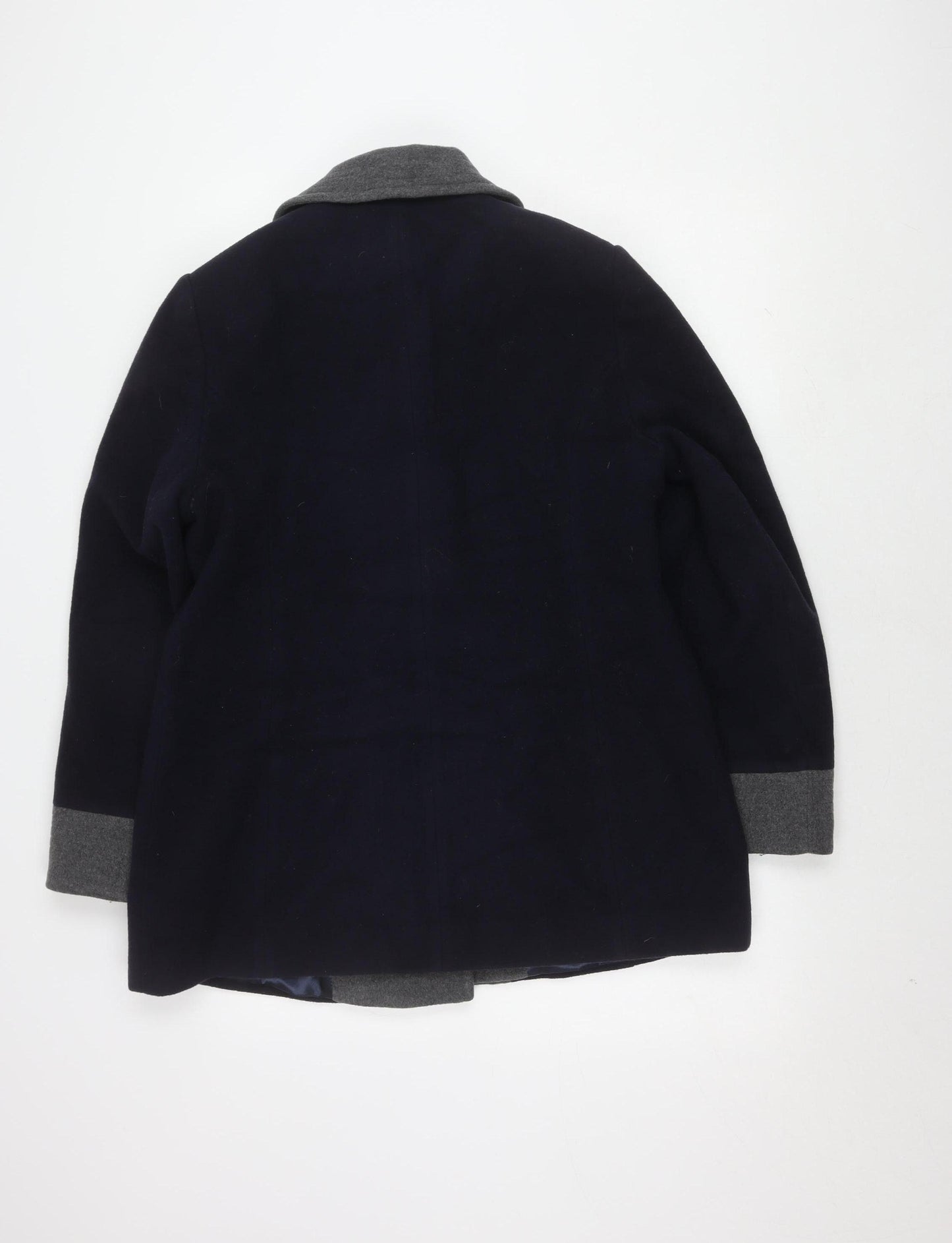 Windsmoor Women's Blue Grey Cape Size 12, Button Accent