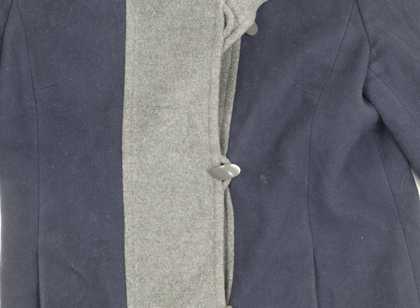 Windsmoor Women's Blue Grey Cape Size 12, Button Accent