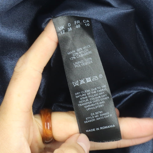 Windsmoor Women's Blue Grey Cape Size 12, Button Accent
