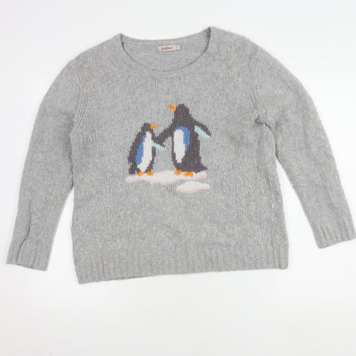 Cath Kidston Women's Grey M Penguin Knit Jumper