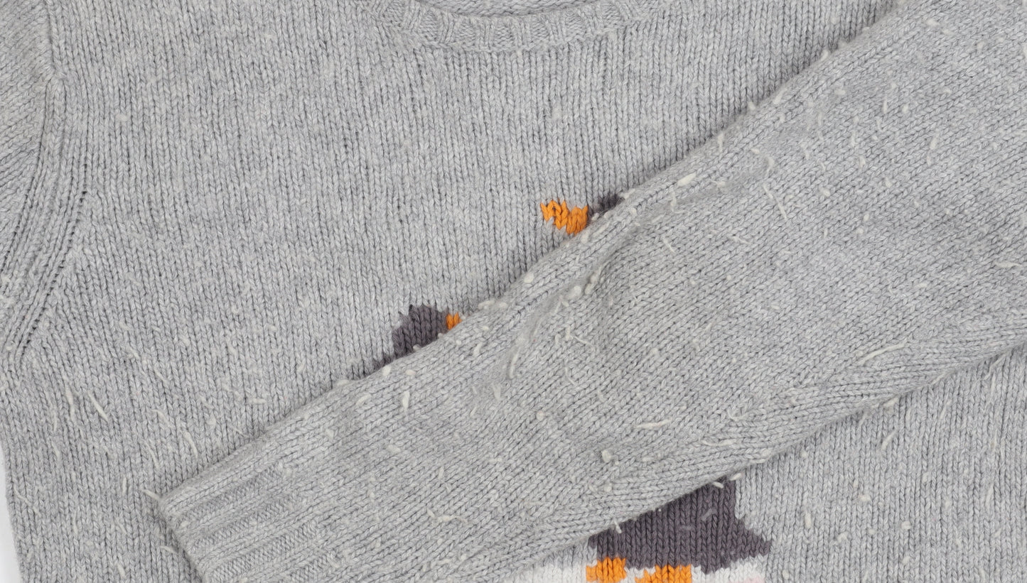Cath Kidston Women's Grey M Penguin Knit Jumper
