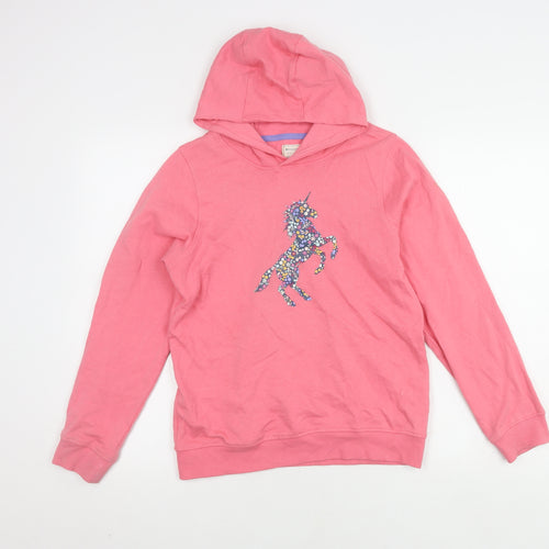 Mountain Warehouse Girls Pink Hoodie 13 Yrs Unicorn Graphic