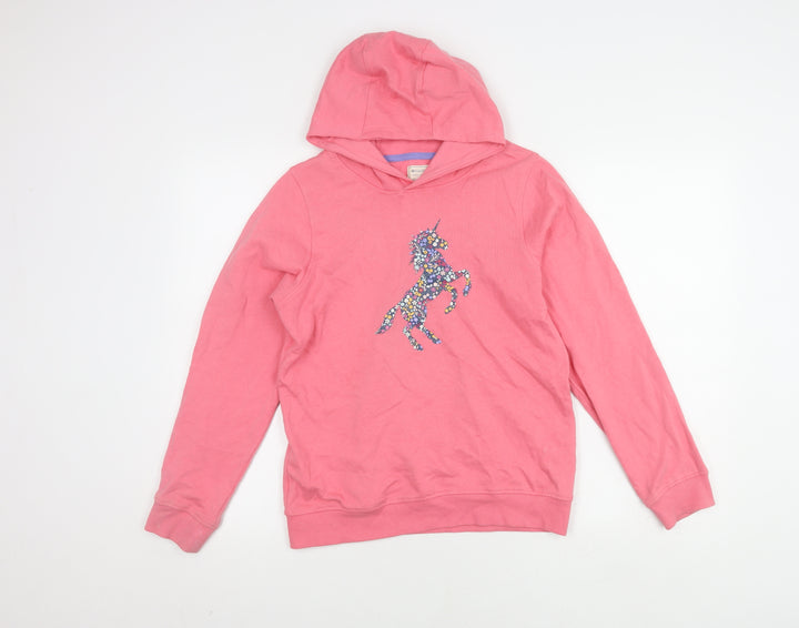 Mountain Warehouse Girls Pink Hoodie 13 Yrs Unicorn Graphic