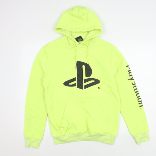 PlayStation Men's Neon Green Pullover Hoodie - Size S