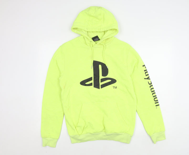 PlayStation Men's Neon Green Pullover Hoodie - Size S