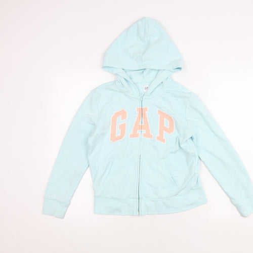 GAP Kids Girls Blue Hooded Basic Jacket 10-11 Years