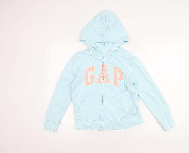 GAP Kids Girls Blue Hooded Basic Jacket 10-11 Years