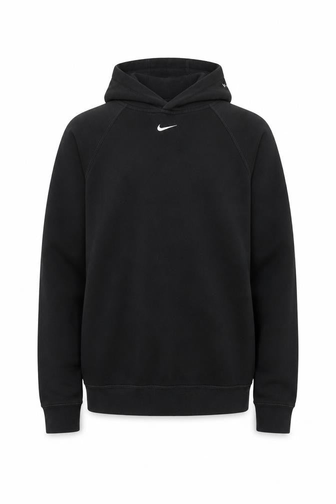 Front view of Nike Men's S Black Pullover Hoodie - Fleece Sportswear