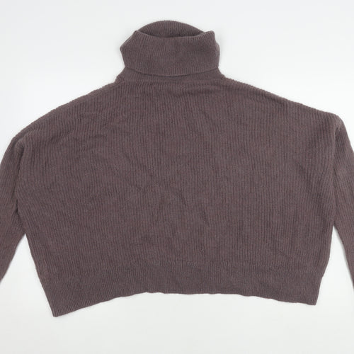 Abercrombie & Fitch Women's Brown Roll Neck Pullover Jumper S