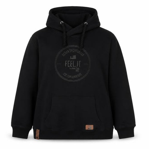 Ocean Sportswear Unisex Black Hoodie, Size 22/24, Drawstring