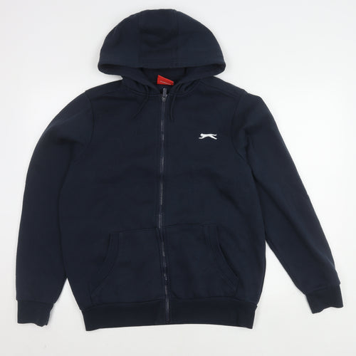 Slazenger Men's Black Hooded Basic Jacket in Size S