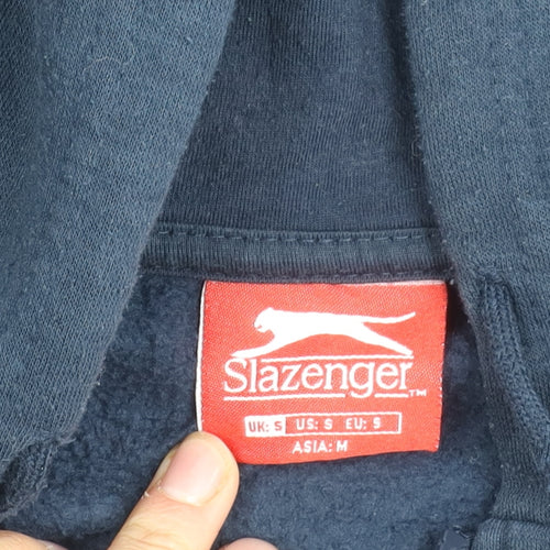 Slazenger Men's Black Hooded Basic Jacket in Size S