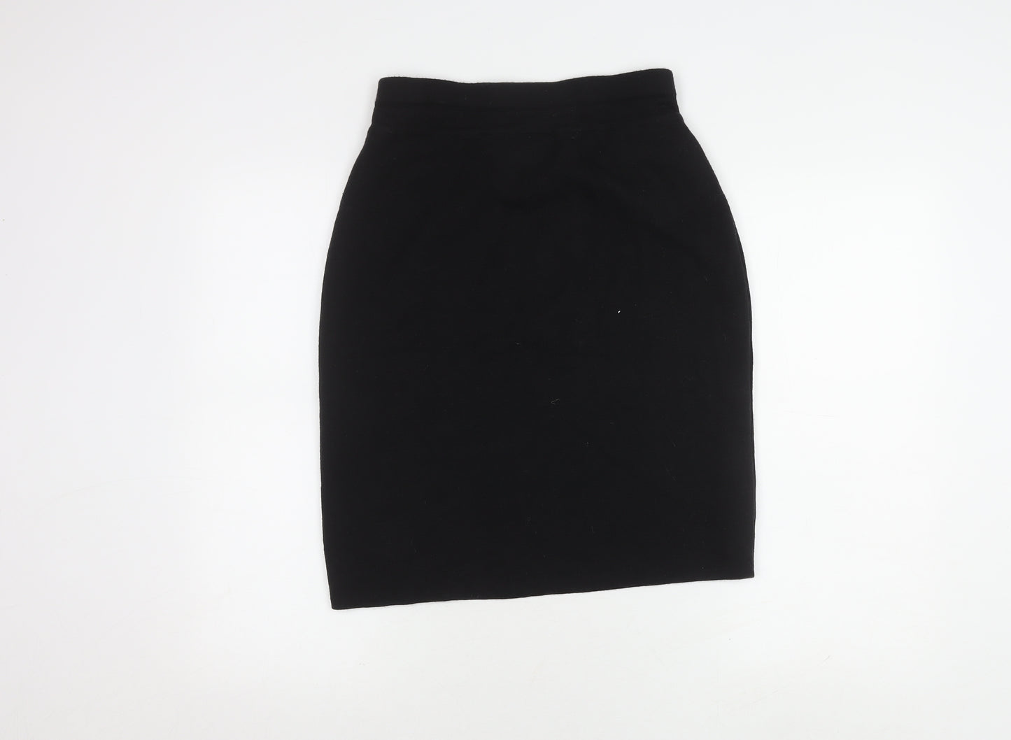San Martino Women's Black Pencil Skirt, Size 12, Wool Blend