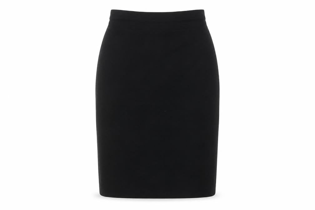 San Martino Women's Black Pencil Skirt, Size 12, Wool Blend
