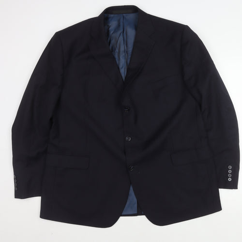 Marks and Spencer Men's Blue Striped Blazer 48R