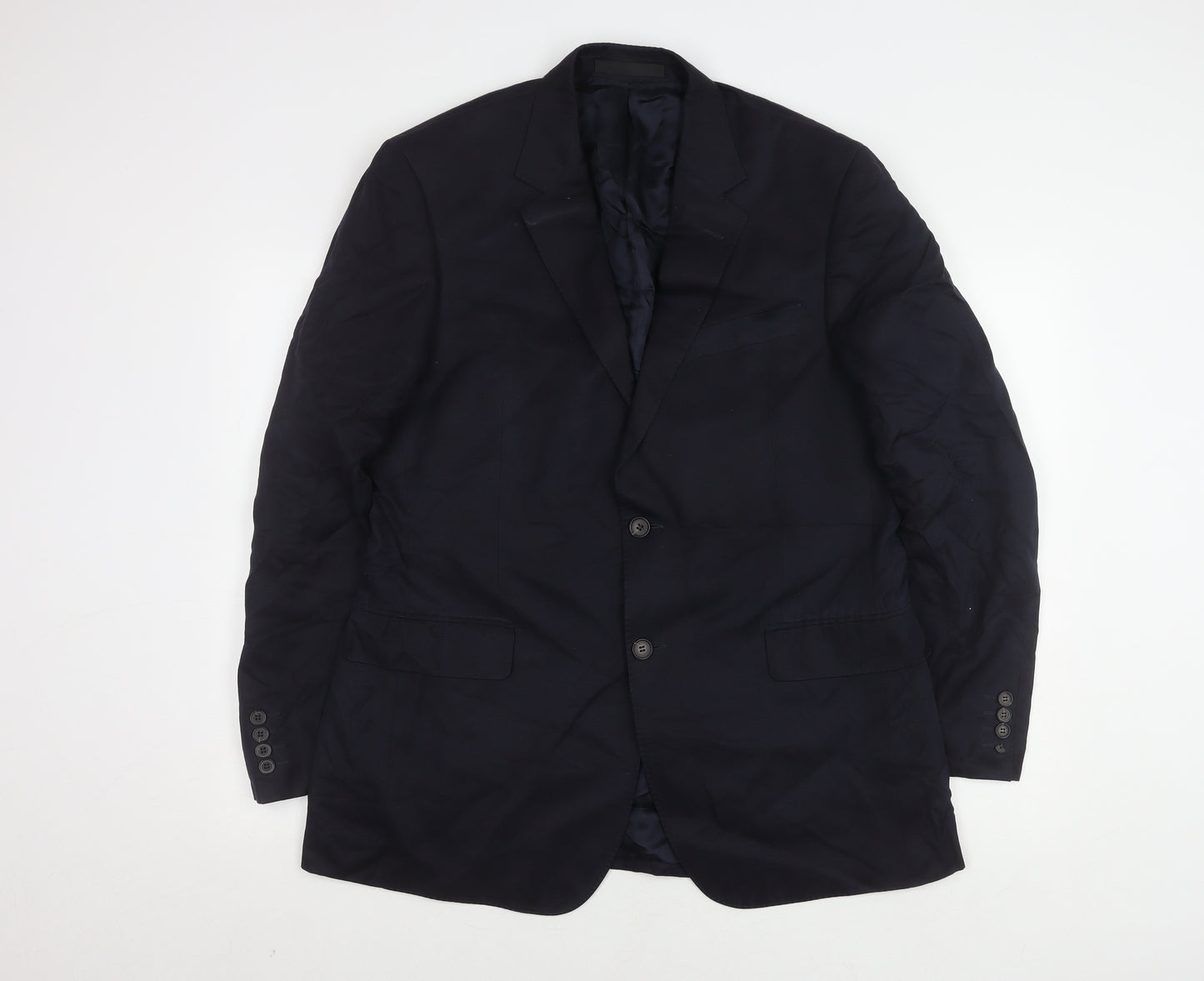 Marks and Spencer Men's Blue Blazer, Size 42, Wool Blend