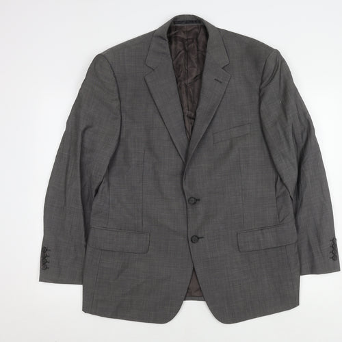 Marks and Spencer Men's Blazer Black 42S Herringbone