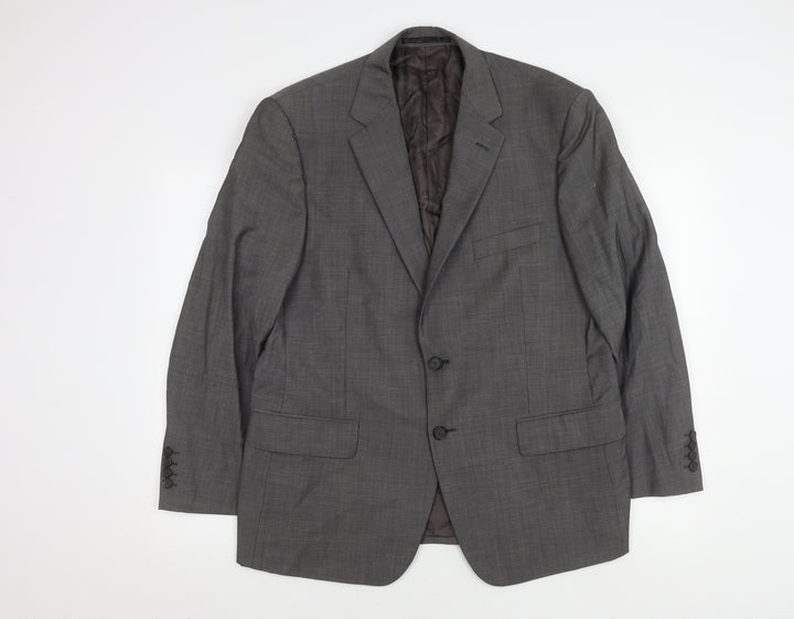 Marks and Spencer Men's Blazer Black 42S Herringbone