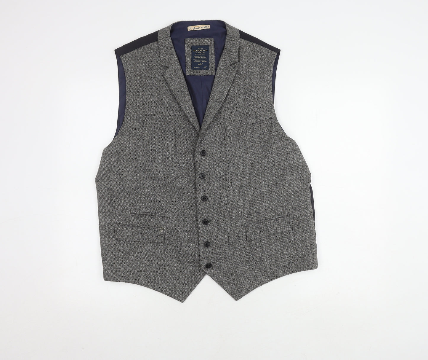 Hammond & Co Men's Grey Wool Waistcoat Size 46