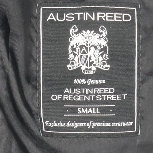 Austin Reed Men's Black Wool Overcoat Size S