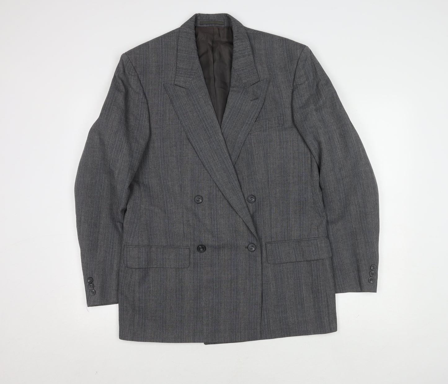 St Michael Grey Double-Breasted Men's Blazer 40R
