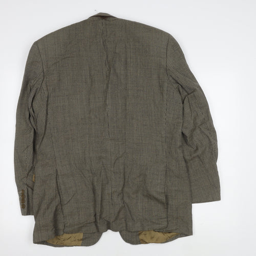 Savoy Taylors Guild Men's Brown Check Blazer, Size 38L