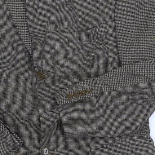 Savoy Taylors Guild Men's Brown Check Blazer, Size 38L