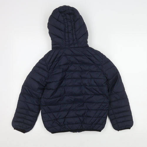 River Island Boys Blue Hooded Puffer Jacket, 9 Years