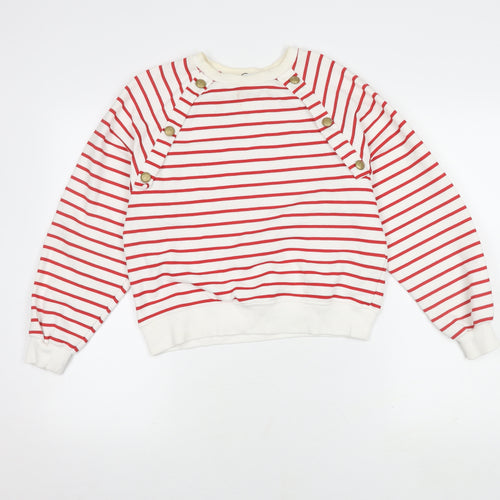 Zara Girls Red Striped Jumper, 13/14 Yrs, Lightweight Knit