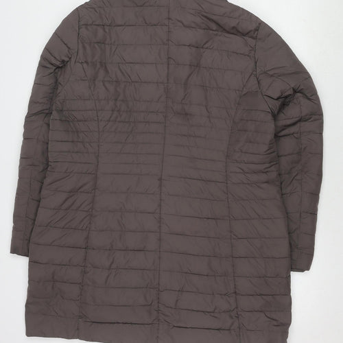C&A Women's Grey Puffer Jacket Size 16 - Lightweight Zip