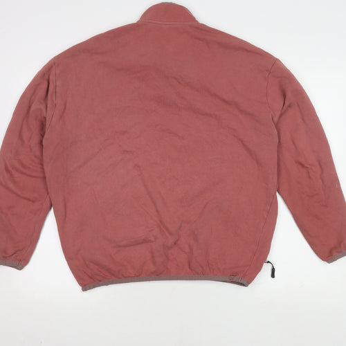 ASOS Design Red Henley Sweatshirt M Unisex