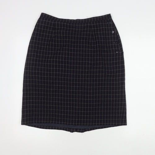 Alexon Women’s Blue Check Pencil Skirt Size 16