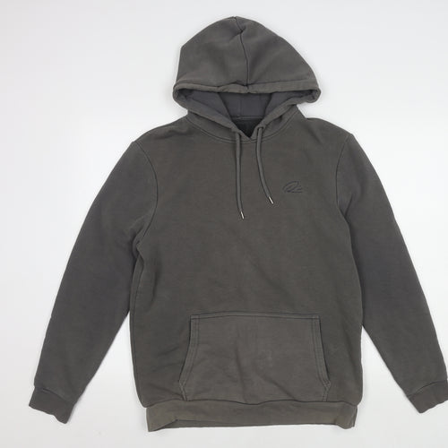 River Island Men's Grey Pullover Hoodie M