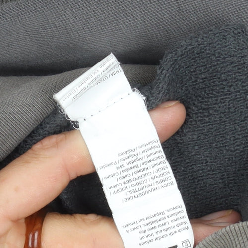 River Island Men's Grey Pullover Hoodie M