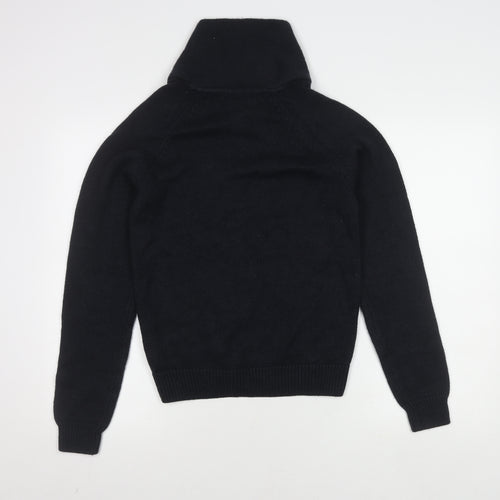 Threadbare Men's Black S Cable-Knit Jumper