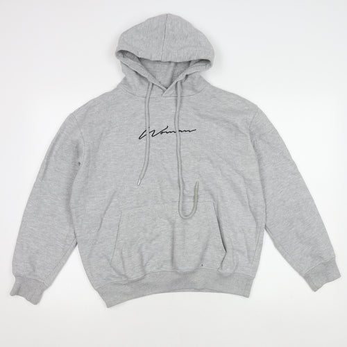 Boohoo Women's Grey Pullover Hoodie Size 10, Casual Knit