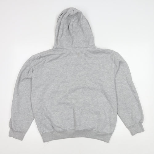 Boohoo Women's Grey Pullover Hoodie Size 10, Casual Knit