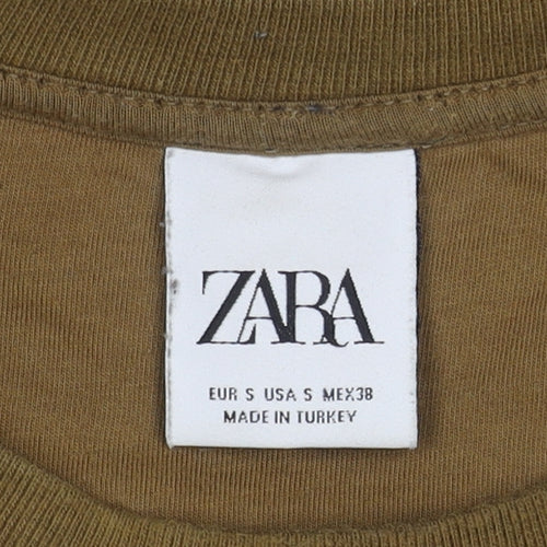 Zara Men's Brown Crew Neck Pullover Jumper S